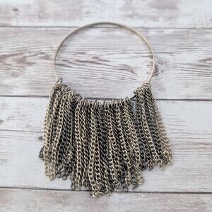 Vintage Bracelet Chain Dangle Statement Bangle 8.25"